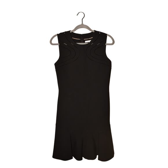 DIANE‎ VON FURSTENBERG $378 Black Sleeveless Flared Hem Maureen Dress Size 4 - Picture 3 of 5